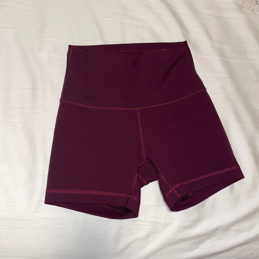 Lululemon Biker Shorts, 4” Inseam, Burgundy, Size 4
